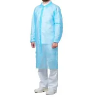 Халат одноразовый "Визитер" на кнопках 20 г/м2 размер XXL белый 10 ШТ/УПАК (5 упак/кор)