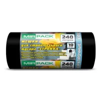 Мешки для мусора 240л ПВД 10шт СТРОЙКА 93*130 70мкм черные