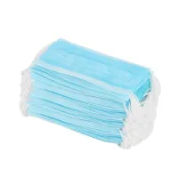 Маска 3-х слойная одноразовая голубая (на завязках) 50 шт