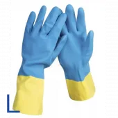 Перчатки латексные хозяйственные двойной цвет L/240 пар ТМ" AST"