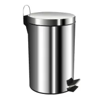 Ведро для мусора 12 л САНАКС с педалью хром