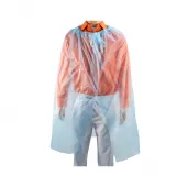 Накидка одноразовая для посетителей 160х110 см спанбонд 20 г/м2 голубая