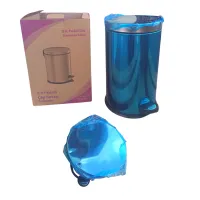 Ведро для мусора 8 л с педалью металл хром Palex