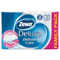144029 Бумага туалетная ZEWA Делюкс 3 слоя 18 метров 12 рулонов