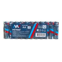 Батарейки MYWAY алкаиновые LR6/AA 12 шт/БЛИСТЕР