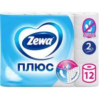 Бумага туалетная ZEWA Плюс 2 слоя 23 метра 12 рулонов