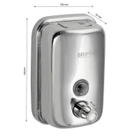 Диспенсер 500мл жидкого мыла хром настенный с глазком