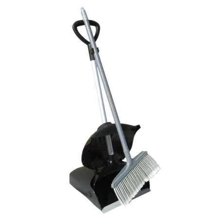 Совок с крышкой со щеткой пластик