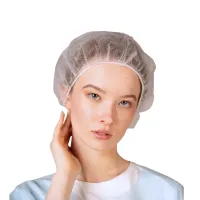 Шапочка-берет "Шарлотта" 12 г/м2 белый 100 шт/упак