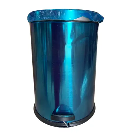 Ведро для мусора 12 л с педалью металл хром Palex