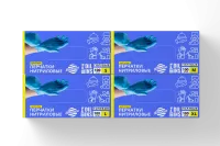 Перчатки одноразовые нитриловые ГОЛУБЫЕ р-р L Oceanica 100 шт/упак