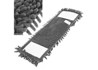 Сменная накладка для плоской швабры СИНЕЛЬ Серый графит 11С (42*13см - резинка(