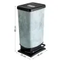 Урна педальная 40л PASO бетон