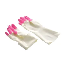 Перчатки хозяйственные ПВХ  р-р L (цветные) эластичные суперпрочные Oceanica