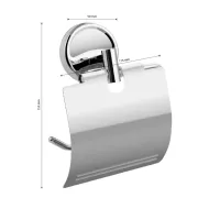Держатель туалетной бумаги САНАКС с крышкой, металл хром Держатель туалетной бумаги САНАКС с крышкой, металл хром