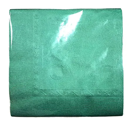 Салфетки ДилиДом 330*330 1сл.(темно-зел) 100 листов в уп., 14уп/короб