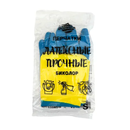 Перчатки латексные р-р S БИКОЛОР прочные Oceanica
