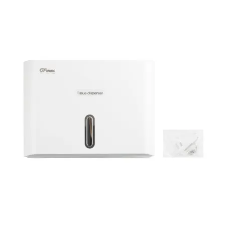 Диспенсер бумажных полотенец с ключом БЕЛЫЙ С ГЛАЗКОМ пластиковый прямой GFmark (под Z салфетки)