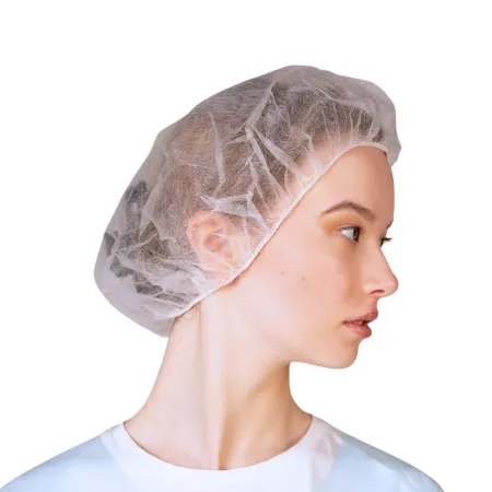 Шапочка-берет "Шарлотта" 12 г/м2 белый 100 шт/упак