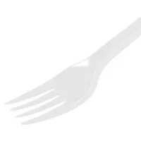 Вилка 16,5см пластиковая однораз. белая 100 шт/упак