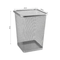 Корзина для мусора 10 л сетчатая САНАКС квадратная металл