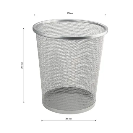 Ведро 12л сетчатое САНАКС круглое металлическое офисное без крышки