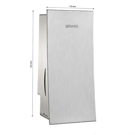 Дозатор 800 мл жидкого мыла BRIMIX настенный, металл, матовый хром