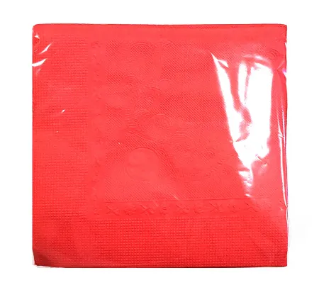 Салфетки бумажные 33*33см, 1сл.(красн) 100 шт/уп.(14уп/короб)