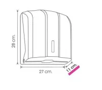 Держатель листовых полотенец V и Z сложения пластик черный