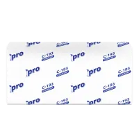 Полотенца бумажные листовые PROtissue V сложения 1 слой 250 листов, целлюлюза