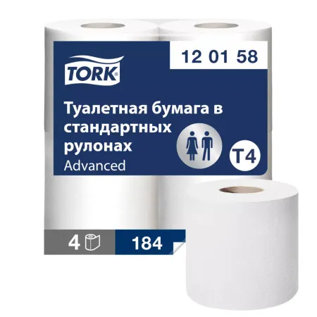Бумага туалетная TORK / TELLUS в станд. рул. (4 рул/упак, 24 упак/п-э упак)