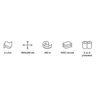 Полотенца бумажные PROtissue рулонные 2 слоя 2 рулупак c407 (1)