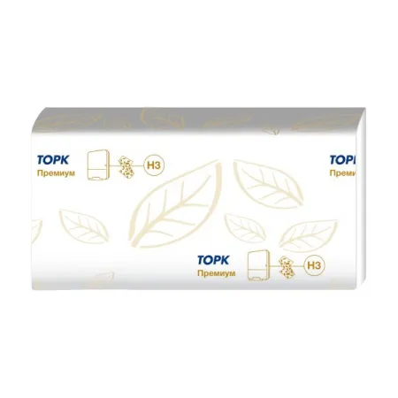 Полотенца TORK ПРЕМИУМ листовые сложения ZZ 2 слоя (200 л/упак, 20 упак/кор)