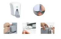 Дозатор 1000 мл жидкого мыла, дез. средства пластик белый локтевой