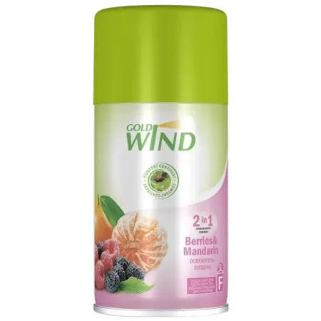 5-02.04.379.24 Освежитель воздуха 230 мл GOLD WIND Berries&Mandarin 325 см3 СМЕННЫЙ БАЛЛОН