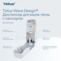 Диспенсер TELLUS для мыла-пены с сенсором белый