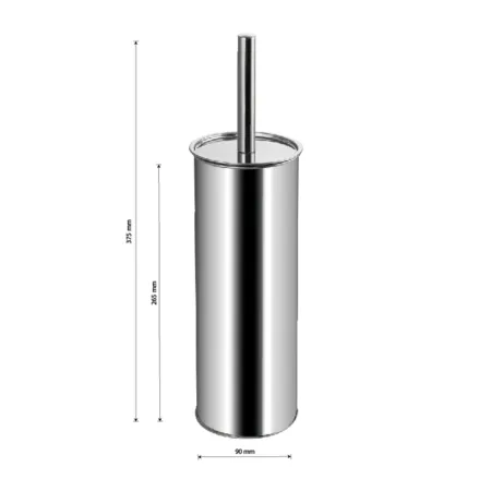 Ерш для унитаза САНАКС напольный круглый КЛАССИКА, металл хром