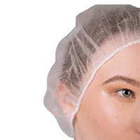 Шапочка-берет "Шарлотта" 12 г/м2 белый 100 шт/упак