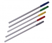 Ручка-палка алюминиевая 140см d-24мм 4 цвета в ассортименте (черенок без резьбы) (48 шт/кор)