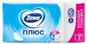 Бумага туалетная ZEWA Плюс Белая 2сл 8 рул/упак (12 упак/п-э упак)
