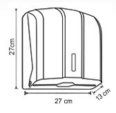 Диспенсер листовых полотенец V сложения пластик прозрачный (10 шт/кор)