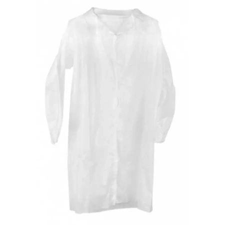 Халат одноразовый "Визитер/Albens" на кнопках 20 г/м2 размер XL белый 10 шт/упак