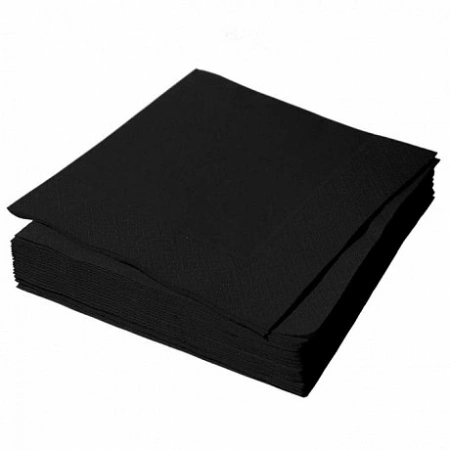 Салфетки бумажные 24х24 см БИК-ПАК черные 400 шт/упак